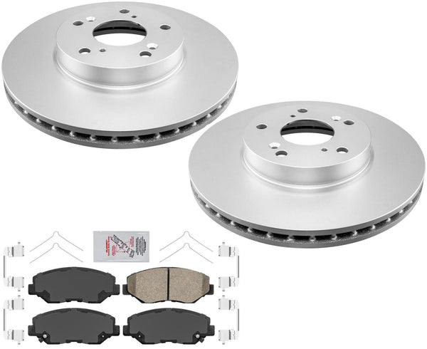 Improved Coated Disc Brake Rotors Pads for 03-07 Honda Accord 3.0L Coupe 282MM