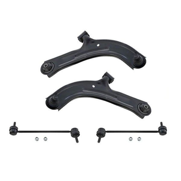 For 12-19 Versa 1.6L Front Lower Control Arms W/ Ball Joints & Sway Bar Links