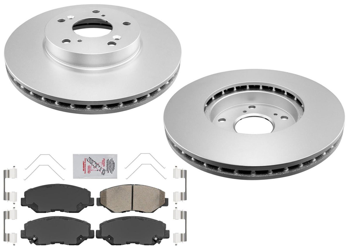 Coated Disc Brake Rotors Pads for Honda Accord 03-15 2.4L with 282MM Rotor Size