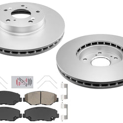 Improved Performance Coated Disc Brake Rotors Pads for Honda Element 2003-2011