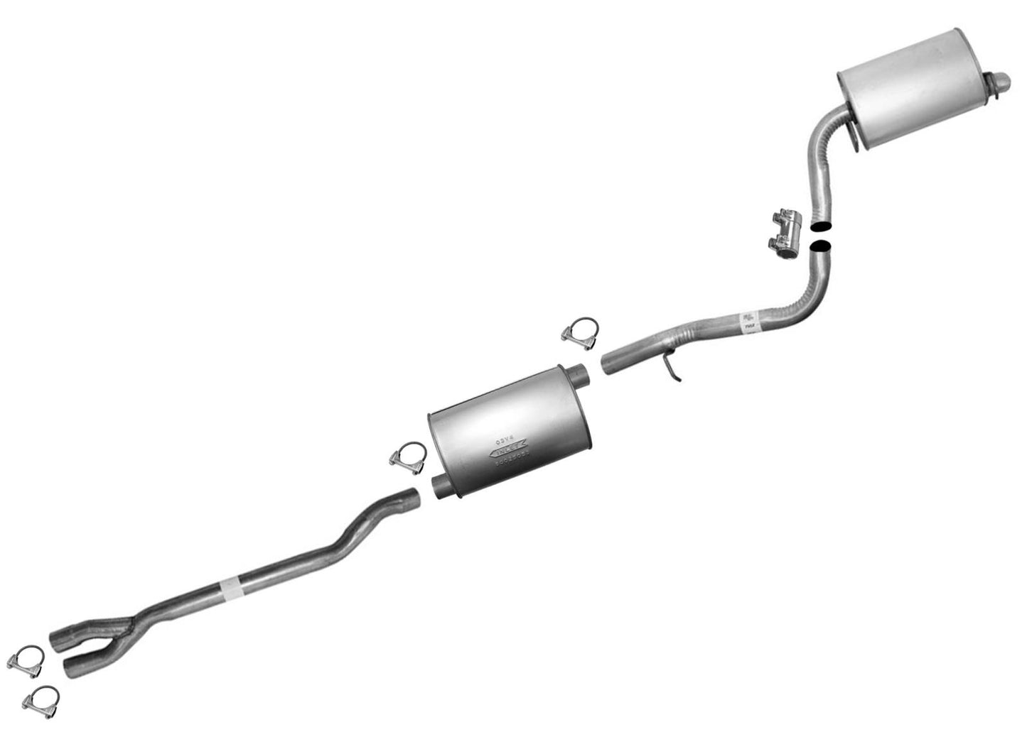 Muffler Exhaust Pipe System Made USA fits for Chrysler 300 2.7L 3.5L 05-10