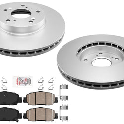 Improved Coated Disc Brake Rotors Pads for 2016 2017 Honda Accord LX-S 2.4L
