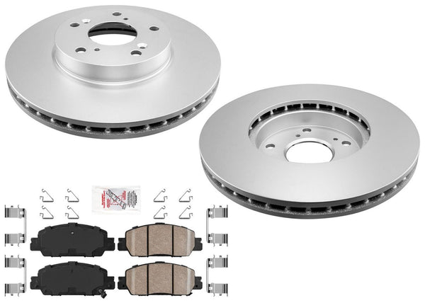 Improved Coated Disc Brake Rotors Pads for 2016 2017 Honda Accord LX-S 2.4L