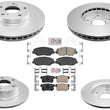 AME 4Cly Front & Rear Brake Rotors & Brake Pads Kit For Honda Accord 2003-2007