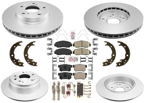 GEO Coated Disc Brake Rotors & Ceramic Pads Fits Honda CRV CR-V 2002 2003 2004
