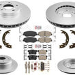 GEO Coated Disc Brake Rotors & Ceramic Pads For Honda Element 2003-2011