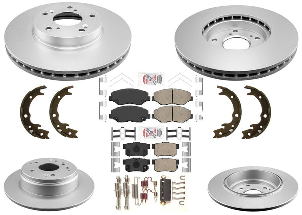 GEO Coated Disc Brake Rotors & Ceramic Pads For Honda Element 2003-2011