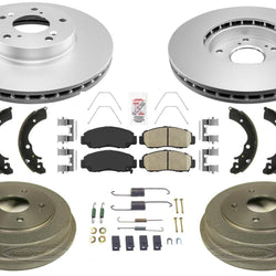 Front Rotors Rear Drums Pads & Rear Shoes Hardware For Honda Civic GX 2006-2010