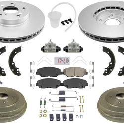 Front Rotors Drums Brake Shoes Springs Cylinders for Honda Accord 03-07 2.4L