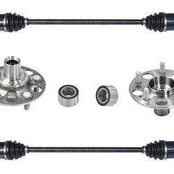 Rear CV Drive Axles Shafts Hub Bearing kits for Honda CR-V 02-06 4 Wheel ABS