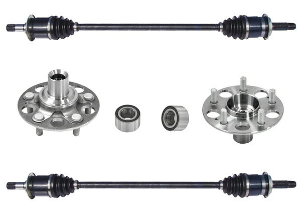 Rear CV Drive Axles Shafts Hub Bearing kits for Honda CR-V 02-06 4 Wheel ABS