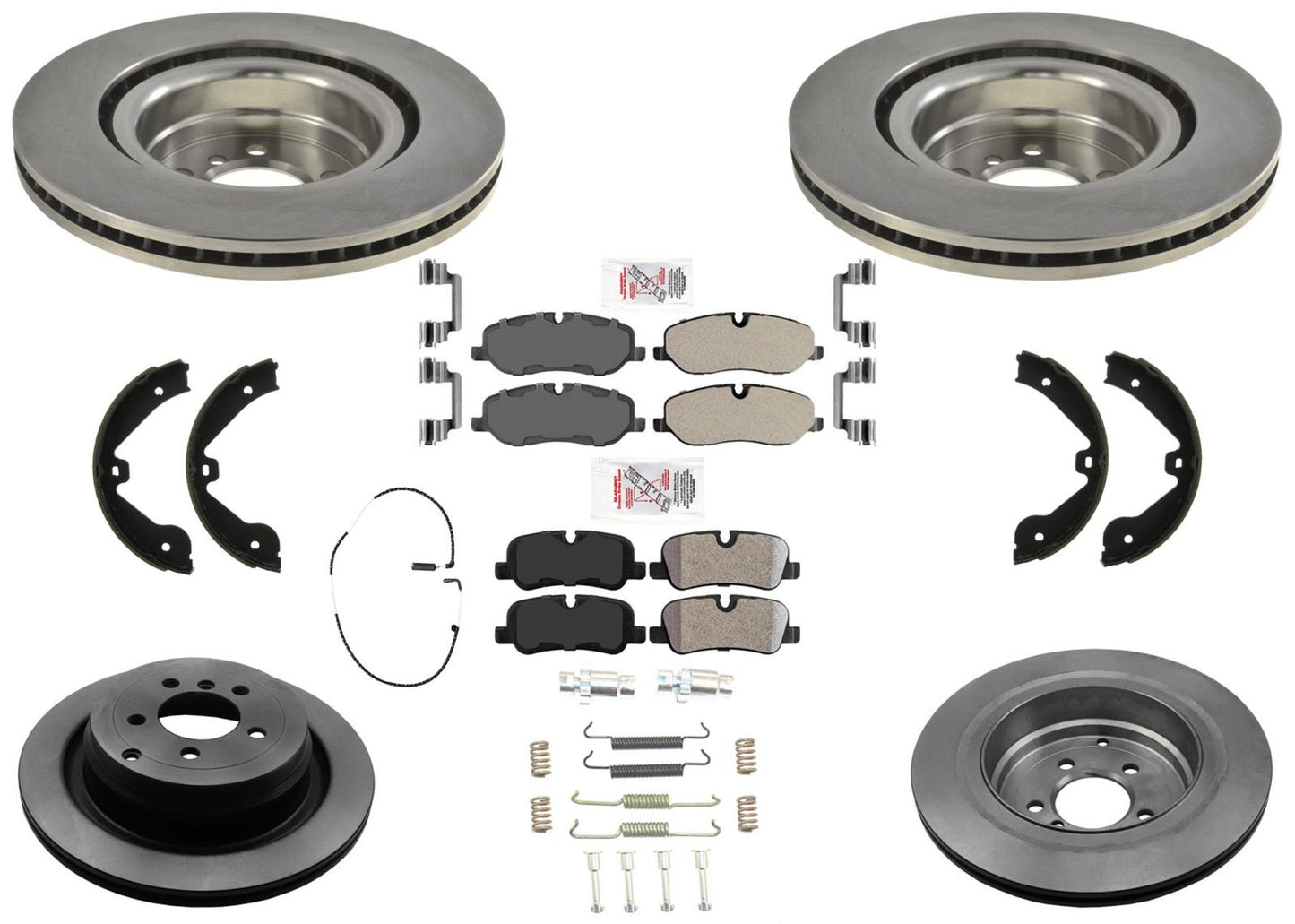 Front + Rear Disc Brake Rotors Pads For Land Rover Ranger Rover 06-09 4.4 HSE