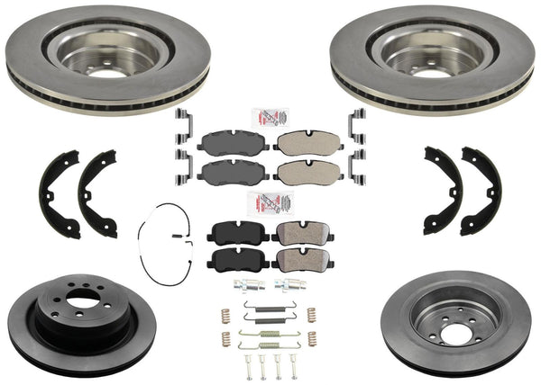 Front + Rear Disc Brake Rotors Pads For Land Rover Ranger Rover 06-09 4.4 HSE