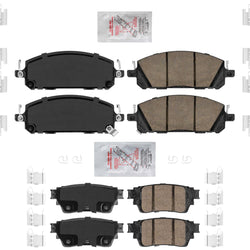Front + Rear Disc Brake Pads For Infiniti QX60 Nissan Pathfinder 2022 2023 2024