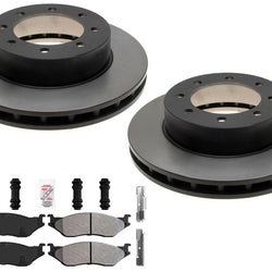 Front Rotors Pads For Ford F450 F550 Super Duty 2000-04 with 14.5 INCH DIAMETER