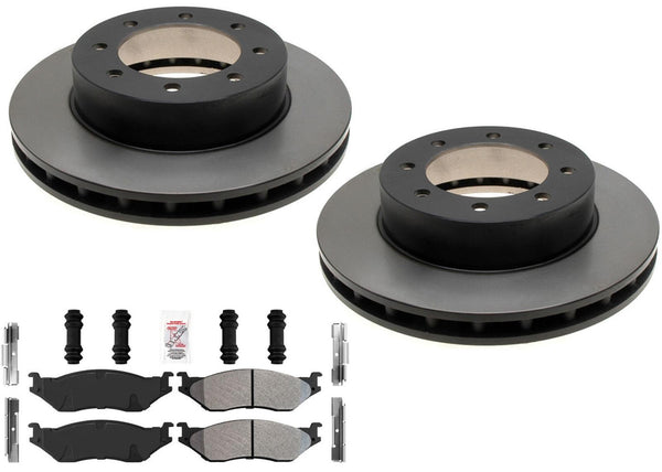 Front Rotors Pads For Ford F450 F550 Super Duty 2000-04 with 14.5 INCH DIAMETER