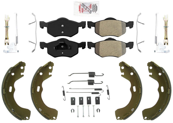 Front Disc Brake Pads Brake Shoes Springs Adjusters for Ford Escape 2001-2007