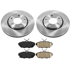 Improved Performance Coated Rear Disc Brake Rotors & Pads For Mustang GT 05-10