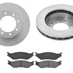 Rotores y almohadillas delanteras 2000-2004 Ford F450 F550 TRACCIÓN TRASERA 14.5 PULGADAS DE DIÁMETRO