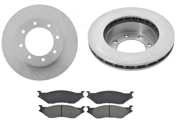 Front Rotors & Pads 2000-2004 Ford F450 F550 REAR WHEEL DRIVE 14.5 INCH DIAMETER