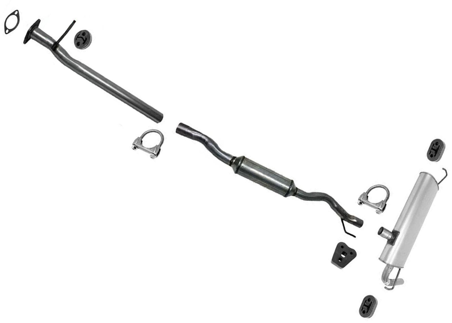 Sistema de silenciador de tubo de escape para Nissan Rogue 08-13 w Sólo emisiones de California