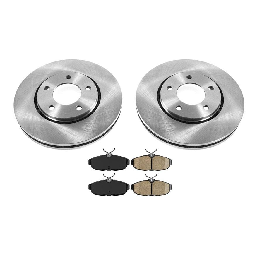 Carbon Performance Rear Brake Rotors & Ceramic Pads For Ford Mustang GT 05-10