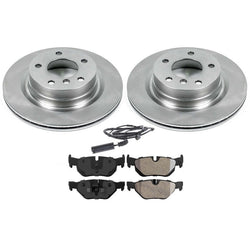 Fits For 2006 BMW 325i Rear Brake Rotors & Pads & Sensor 4Pc Kit