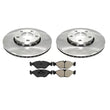 1990-1998 Saab 9000 Freno delantero (2) rotores 34015 y (1) pastillas MD403