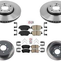 Performance Disc Brake Rotors Pads For Kia Optima 16-20 Hybrid W Manual parking