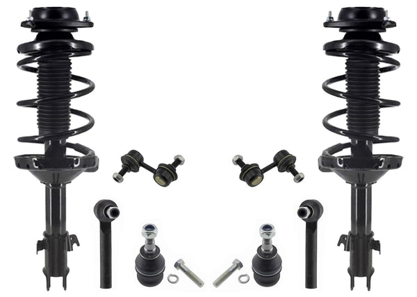 Front Coil Spring Struts Tie Rods Sway Bars for Subaru Forester 2004 2005