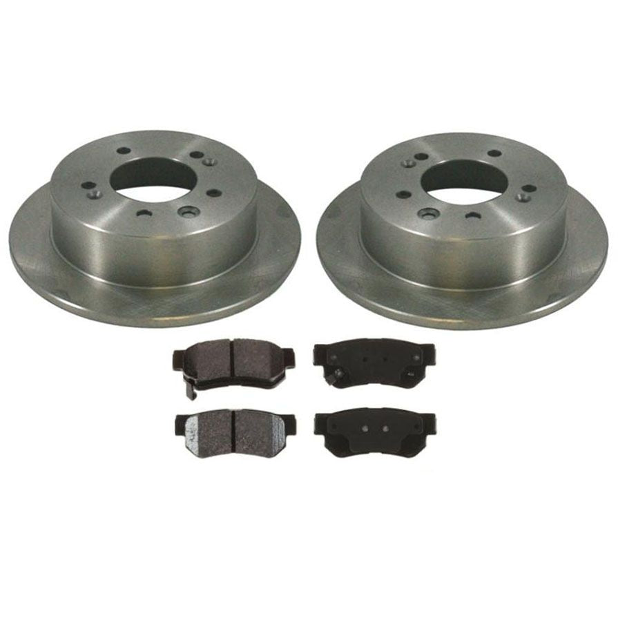 FIts 2008 for Hyundai Elantra (2) 275MM Rear Brake Rotors & Ceramic Pads