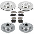 Front & Rear Disc Brakes Rotors Ceramic Pads 6pc for Acura 3.2TL 99-03