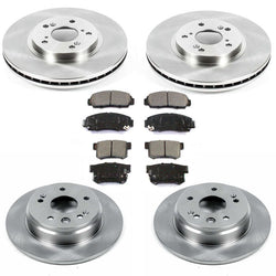 Front & Rear Disc Brakes Rotors Ceramic Pads 6pc for Acura 3.2TL 99-03