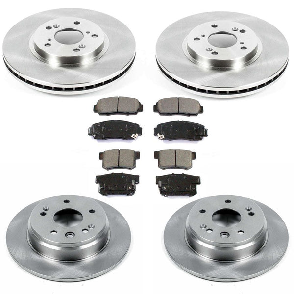 Front & Rear Disc Brakes Rotors Ceramic Pads 6pc for Acura 3.2TL 99-03