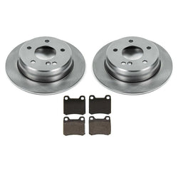 Fits For 1994-1996 Mercedes C220 C280 without ASR (2) Rear Brake Rotors & Pads