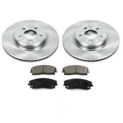 (2) Rotor de freno de disco delantero 53022 de 320 mm y 12,5 pulgadas con pastillas de cerámica CD1056