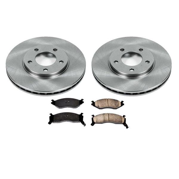 91-95 Caravan Voyager Front Rotors & Pads 14 Inch Rims Base 10 17/64 Inch Rotor