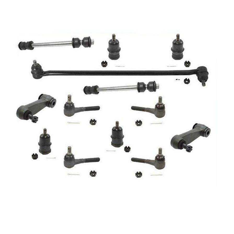 Upper Lower Ball Joints Tie Rod Drag Sway Bar Links Idler 01-03 for Ram Van1500