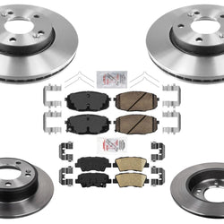 Carbon Performance Disc Brake Rotors Pads Hardware for Kia Forte EX LX 19-2021