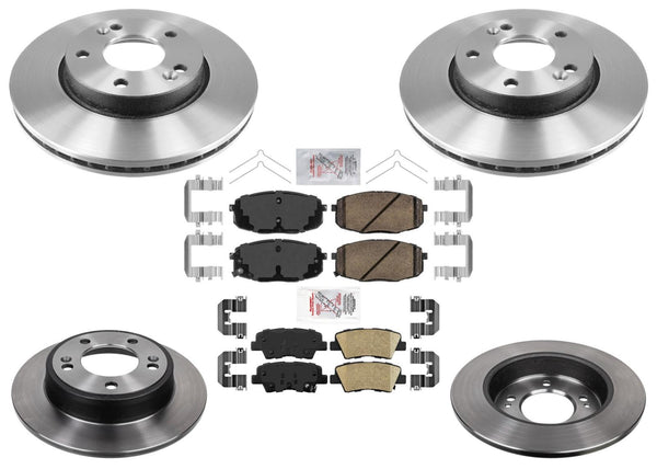 Carbon Performance Disc Brake Rotors Pads Hardware for Kia Forte EX LX 19-2021
