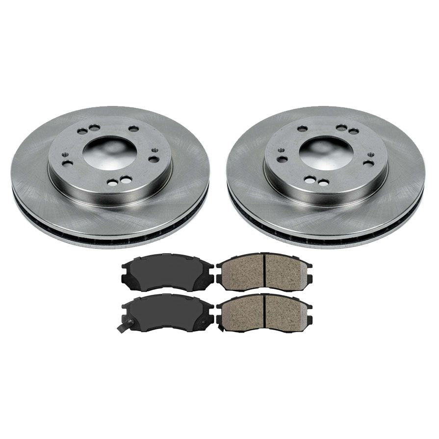 Front Rotors & Ceramic Brake Pads For Mitsubishi Eclipse 2.0L & 2.4L 1996-1999