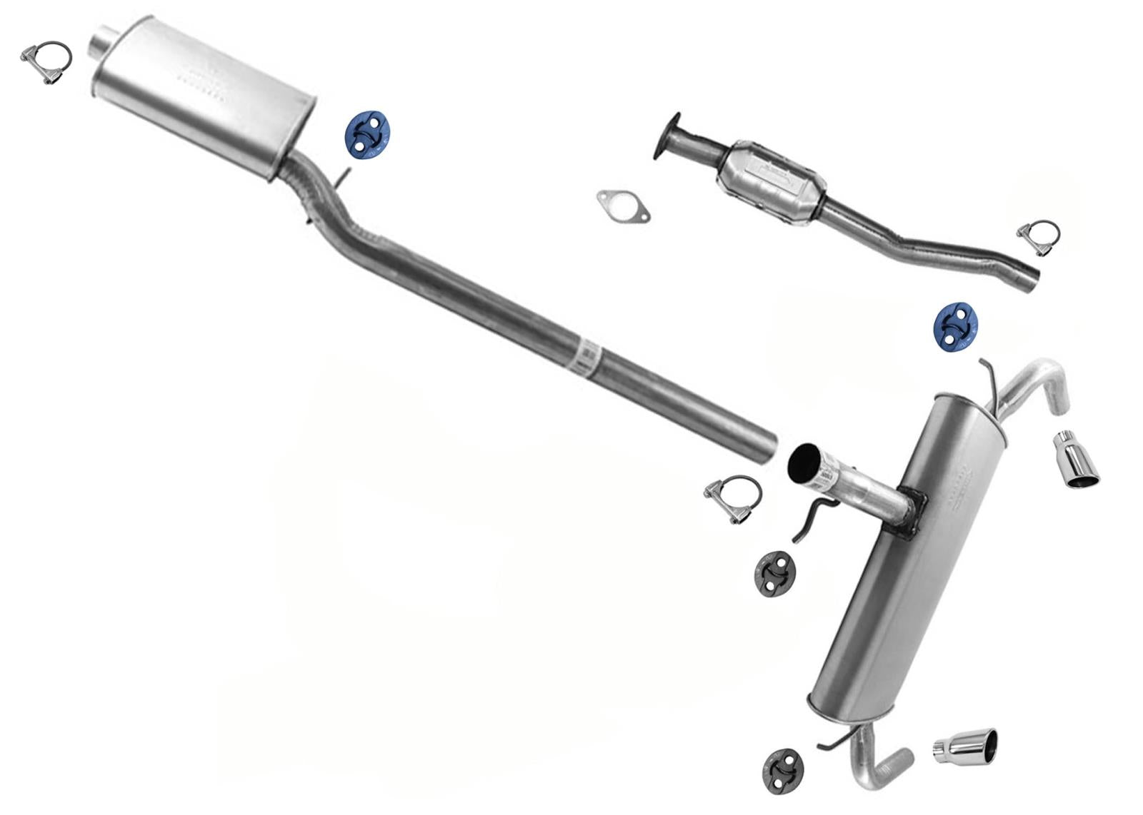 Silenciador trasero del tubo de extensión del resonador con perno para Chevrolet Equinox 10-12 3.0L