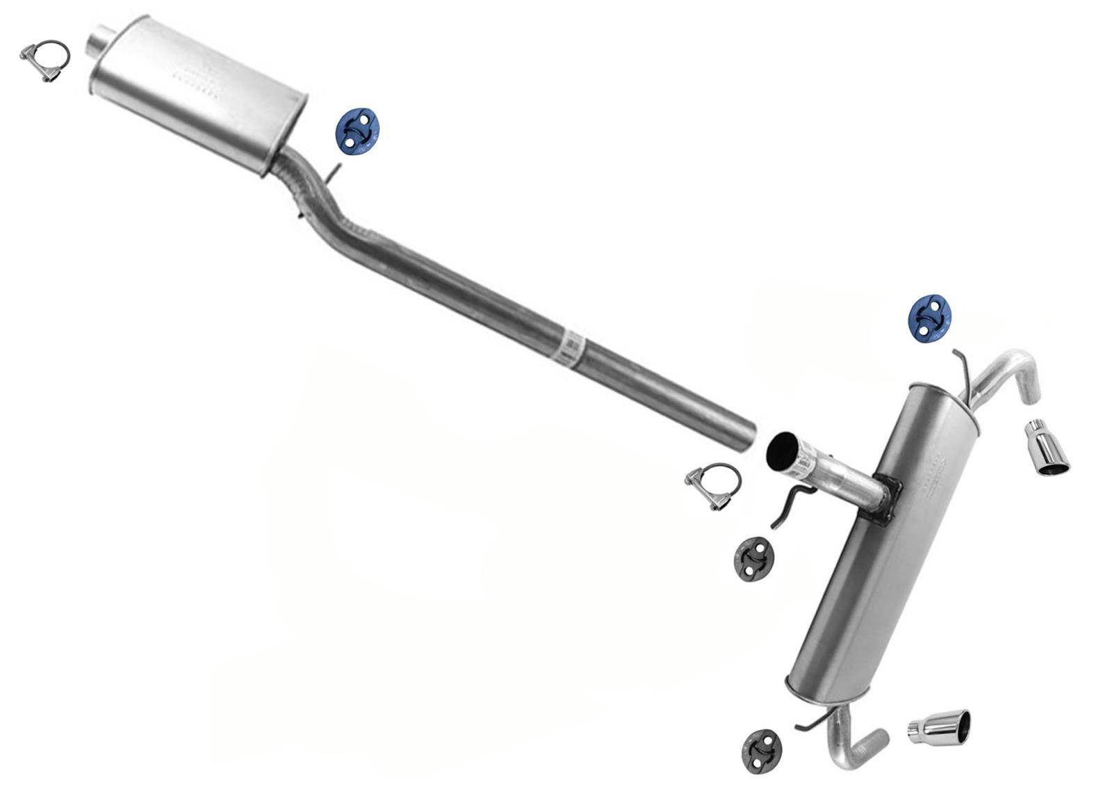 Silenciador trasero del tubo de extensión del resonador soldado para Chevrolet Equinox 3.0L 10-12