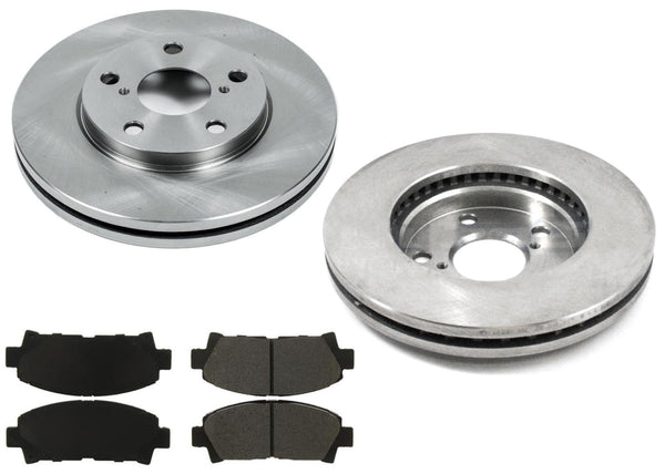 Front Brake Disc Rotor Rotors & Pads for Toyota MR2 1992 1993 1994 1995 Turbo