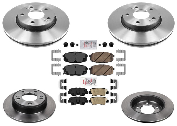 Carbon Performance Frt & Rr Disc Brake Rotors Pads for Kia Soul 2014 2015 2016