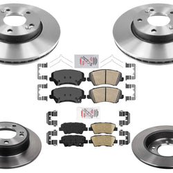 Carbon Performance Disc Brake Rotors Pads for Hyundai Elantra GT 2017