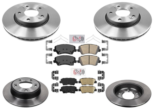Carbon Performance Disc Brake Rotors Pads for Hyundai Elantra GT 2017