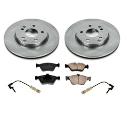 96-00 Mercedes C280 Rear Wheel Drive Vented Brake Rotors & Brake Pads & Sensors