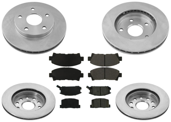 F&R Brake Disc Rotor Rotors & Pads for Toyota MR2 1992 1993 1994 1995 Turbo