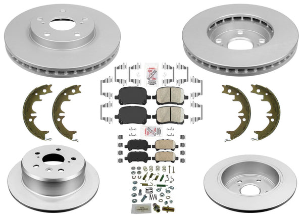 GEO Coated Disc Brake Rotors & Ceramic Pads for Toyota Solara 1999 2000 2001